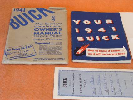 1941 Buick owners manual