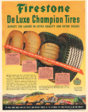 1946 Firestone Deluxe Champion Tires Ad