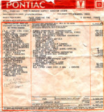 1977 Pontiac Firebird Esprit Window Sticker