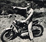 Steve McQueen on a Triumph Motorcycle