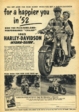 1952 Harley Davidson Hydra-Glide Advertisement