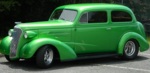 Green 1937 Chevy 2dr Sedan 
