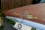 W126 Mercedes Benz S-Class rat/rust front star view