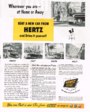 1949 Hertz Rent-a-Car Ad