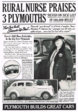 1937 Plymouth Deluxe 4 Door Touring Sedan Advertisement