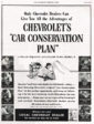 Chevrolet Car Conservation Plan Advertisement