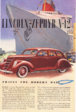 1937 Lincoln Zephyr V12 Advertisement