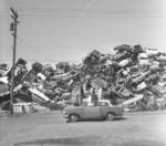 Pile of old abandoned automobiles in Emeryville, Calif., 1966