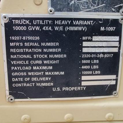 2006 AM General M998