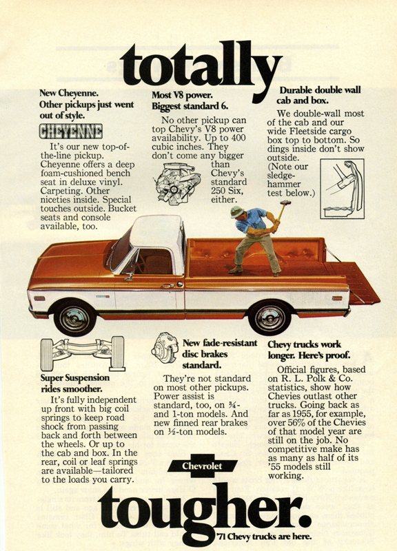 1970 chevrolet truck specs