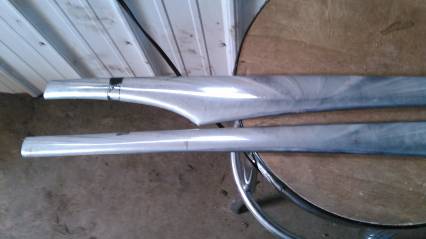 54 pontiac rear door upper trim both sides