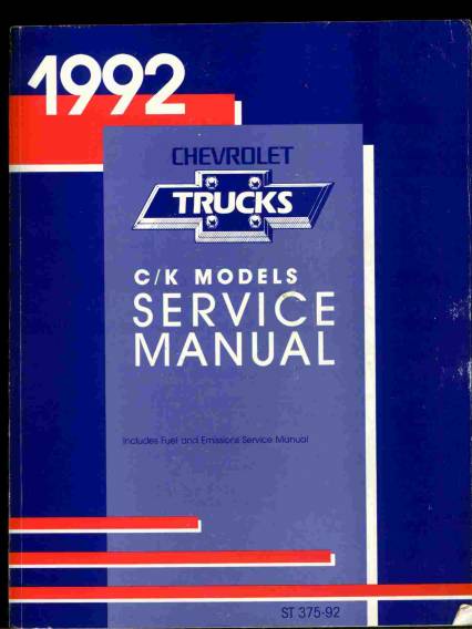 1992 Chevrolet Service Manuals & Brochure Set