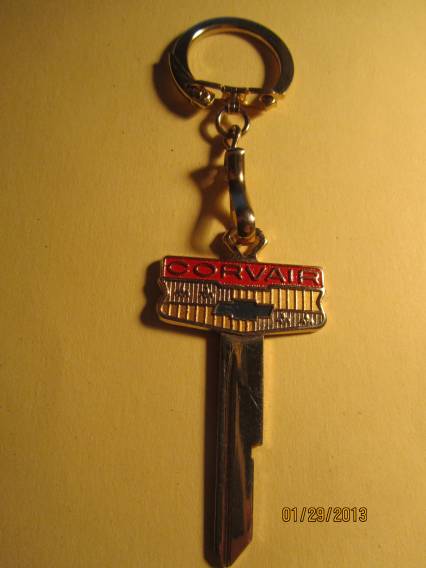 Corvair Vintage Gold Plated Crest 1969 Key Blank