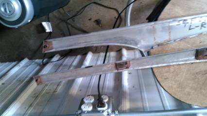 54 pontiac rear door upper trim both sides