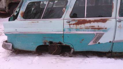 56 mercury station wagon side trim (hockey sticks)
