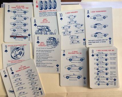 Rare 1968 Ford car line playing cards Deck