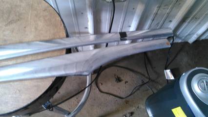 54 pontiac rear door upper trim both sides