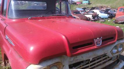 60 ford pickup hood