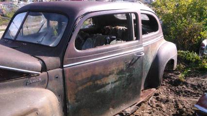 41 plymouth 2dr sedan hood mouldings (parting out)