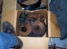 Front brakes, hubs, complete from 56 chevy